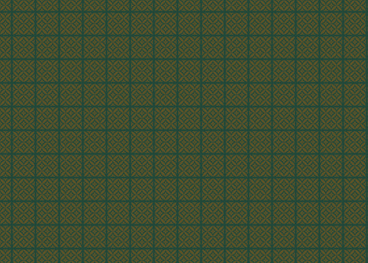 Crossed Petals Tiles - Green and Gold