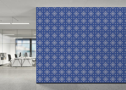 Garden Lattice Tiles - Blue