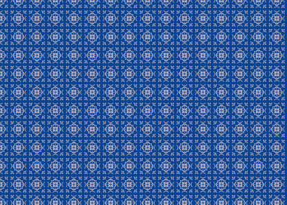 Garden Lattice Tiles - Blue
