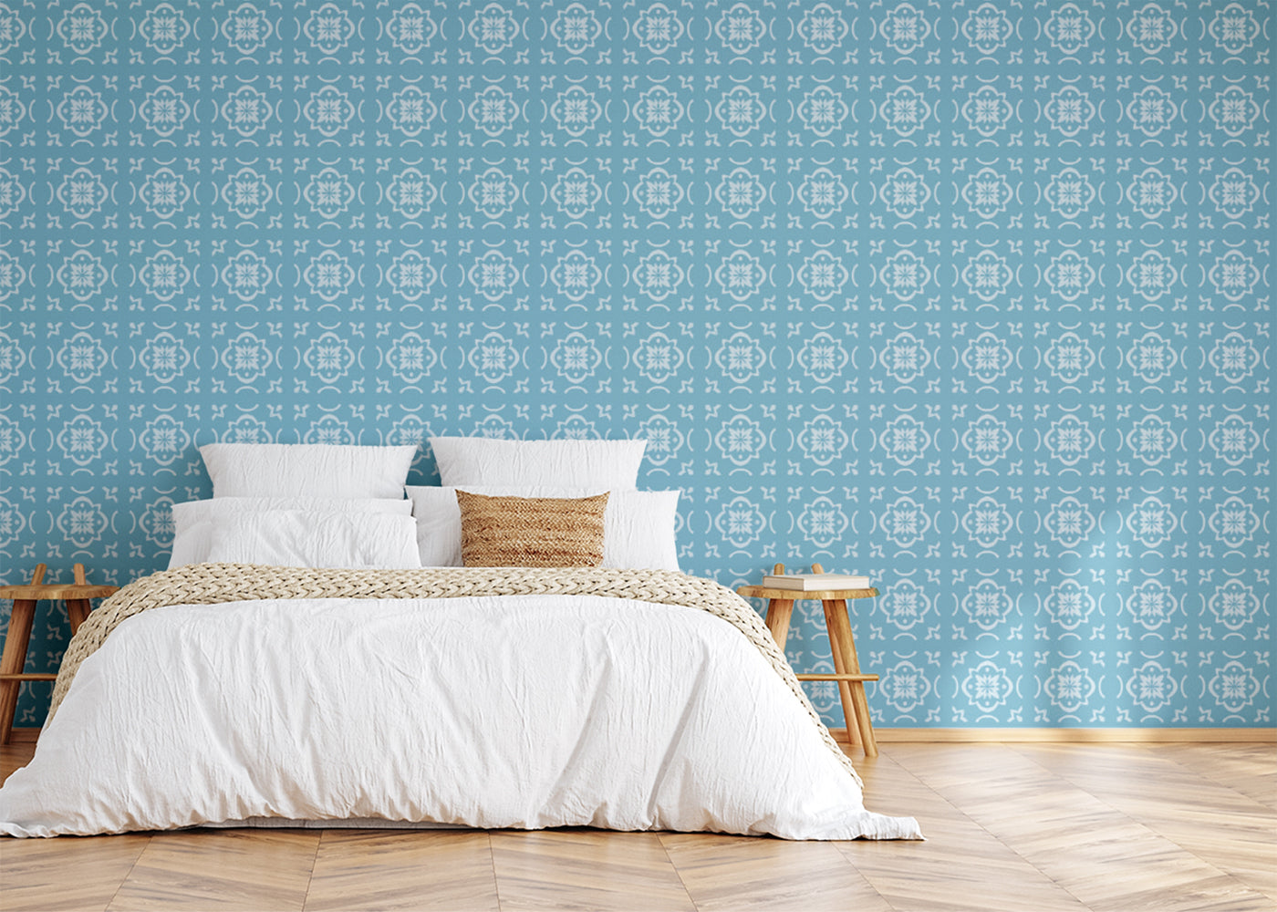 Garden Lattice Tiles - Turquoise