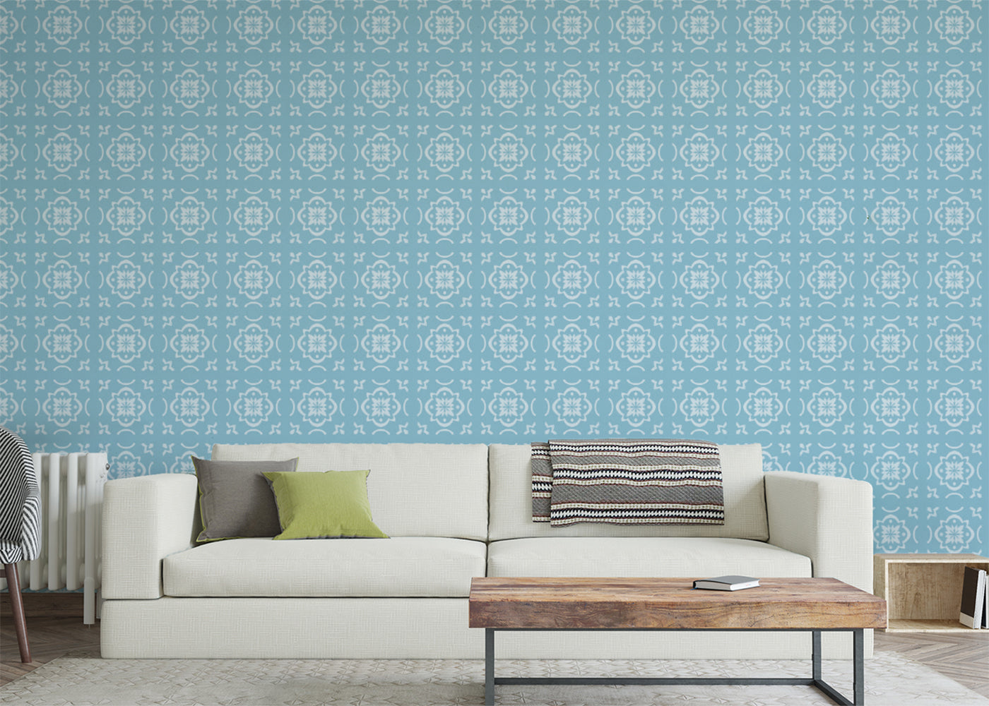 Garden Lattice Tiles - Turquoise
