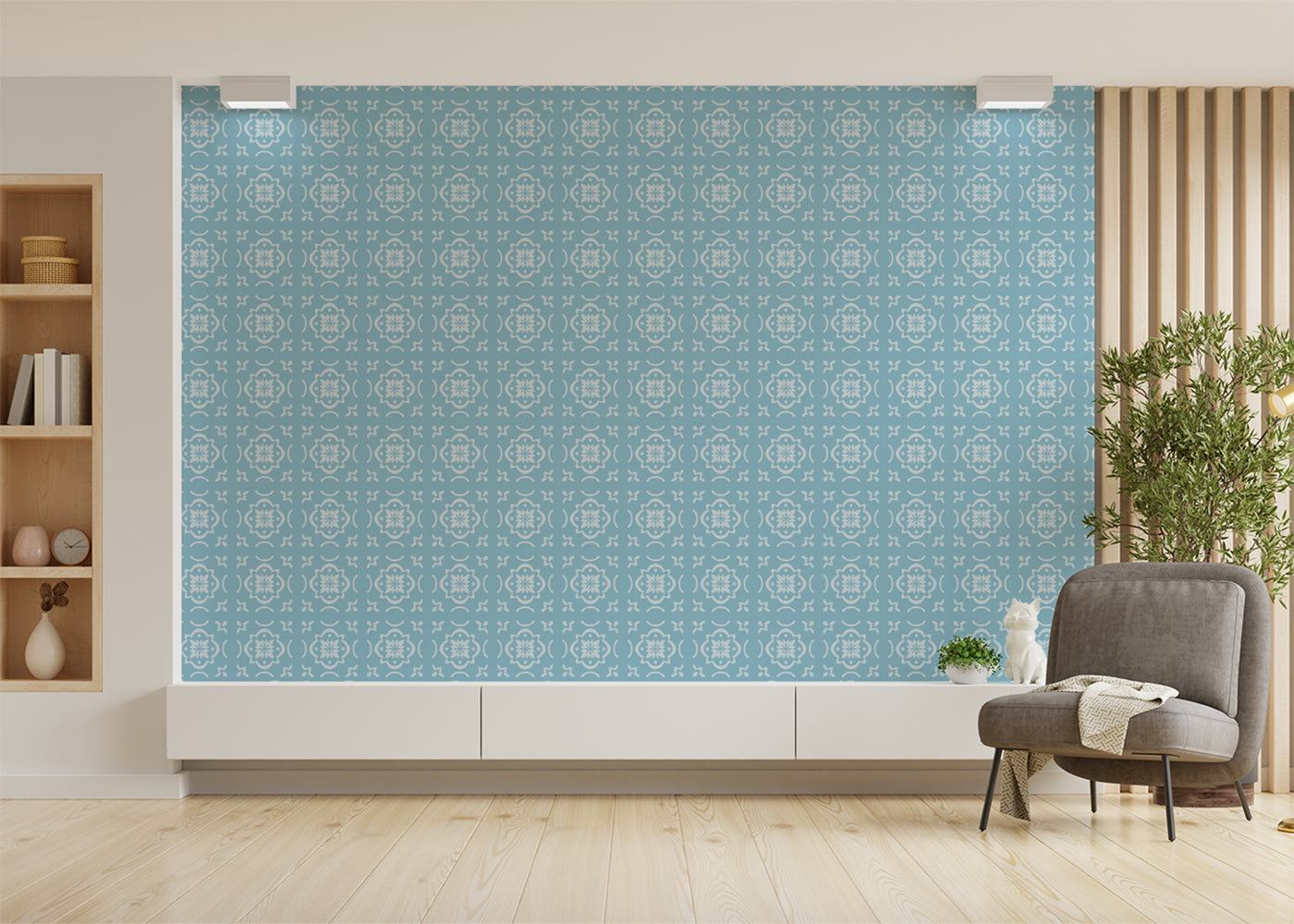 Garden Lattice Tiles - Turquoise