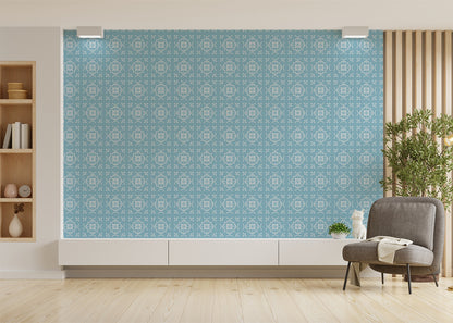 Garden Lattice Tiles - Turquoise