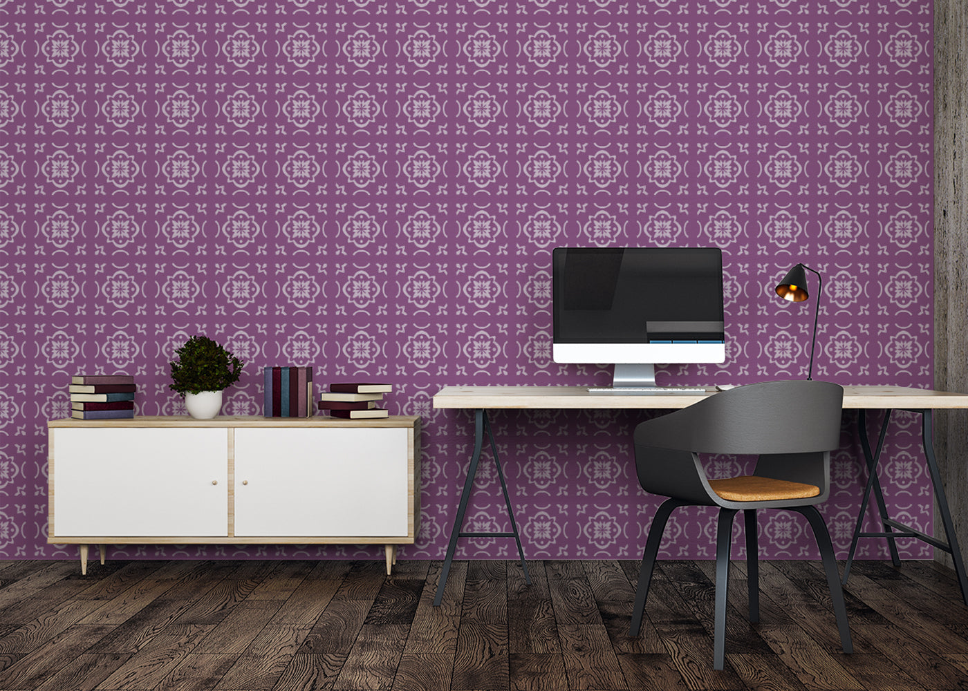 Garden Lattice Tiles - Purple