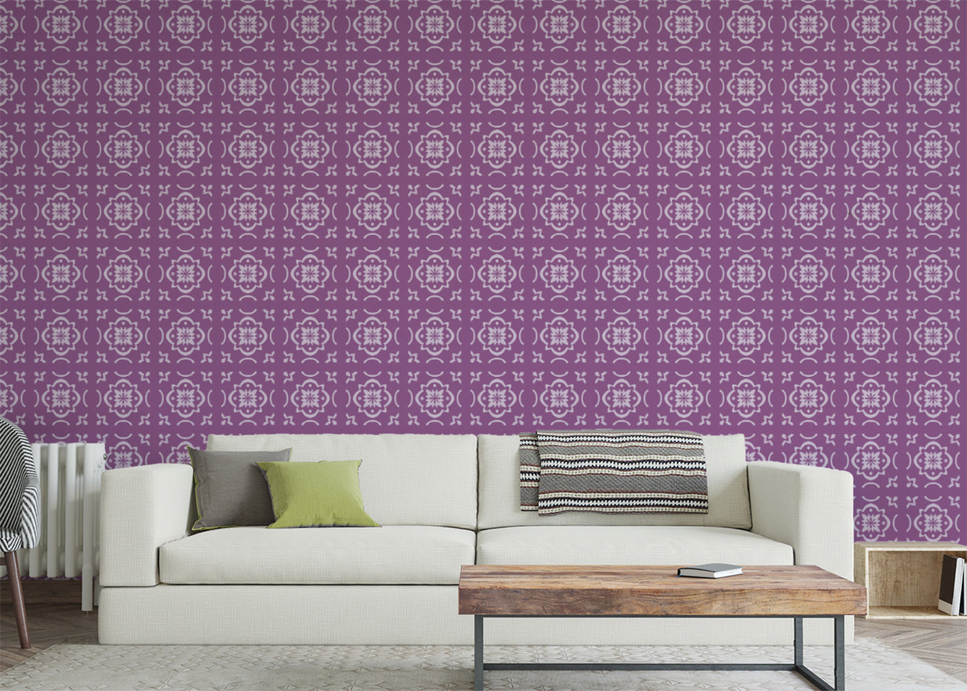 Garden Lattice Tiles - Purple
