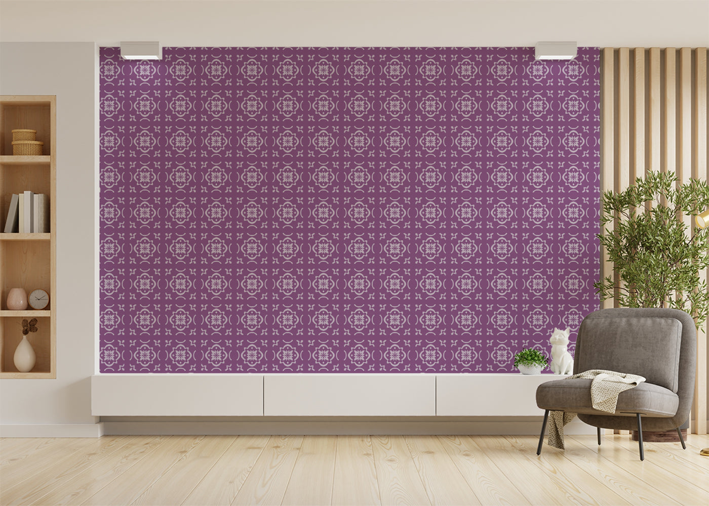 Garden Lattice Tiles - Purple