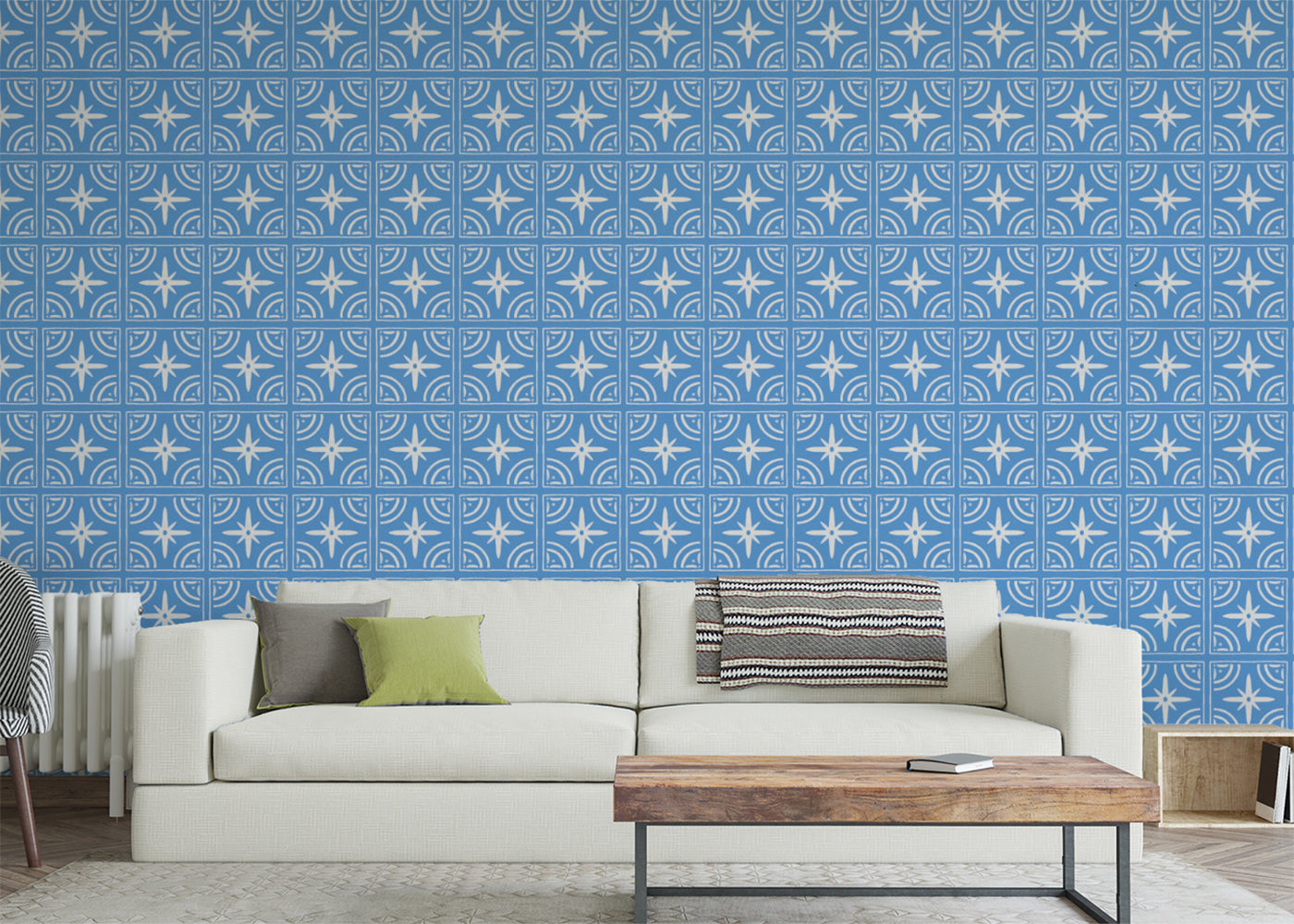 Celestial Ripples Tiles - Blue