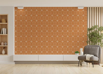 Celestial Ripples Tiles - Orange