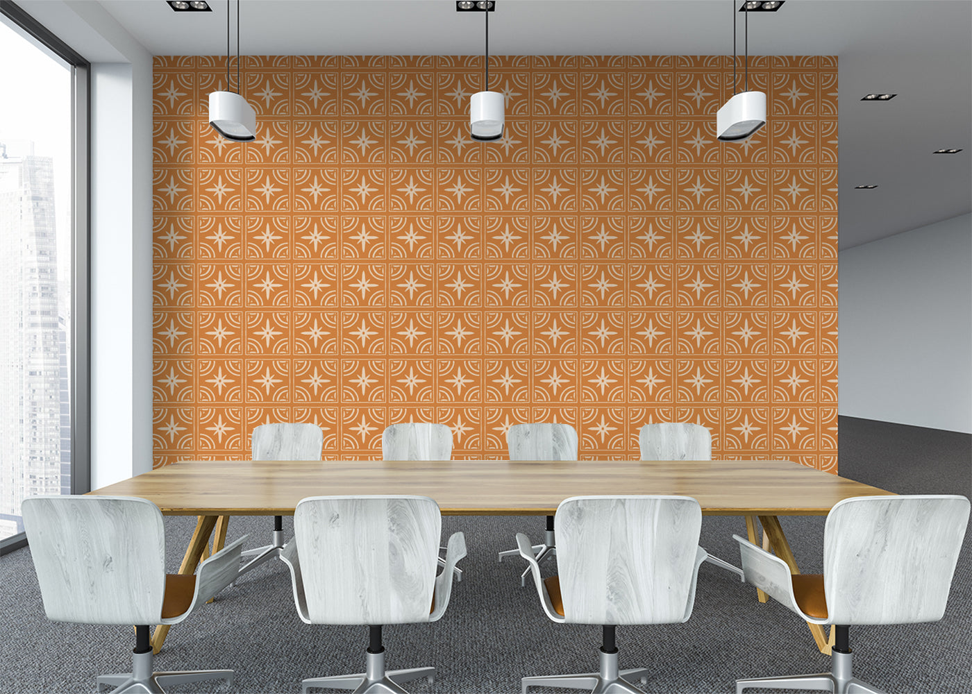 Celestial Ripples Tiles - Orange
