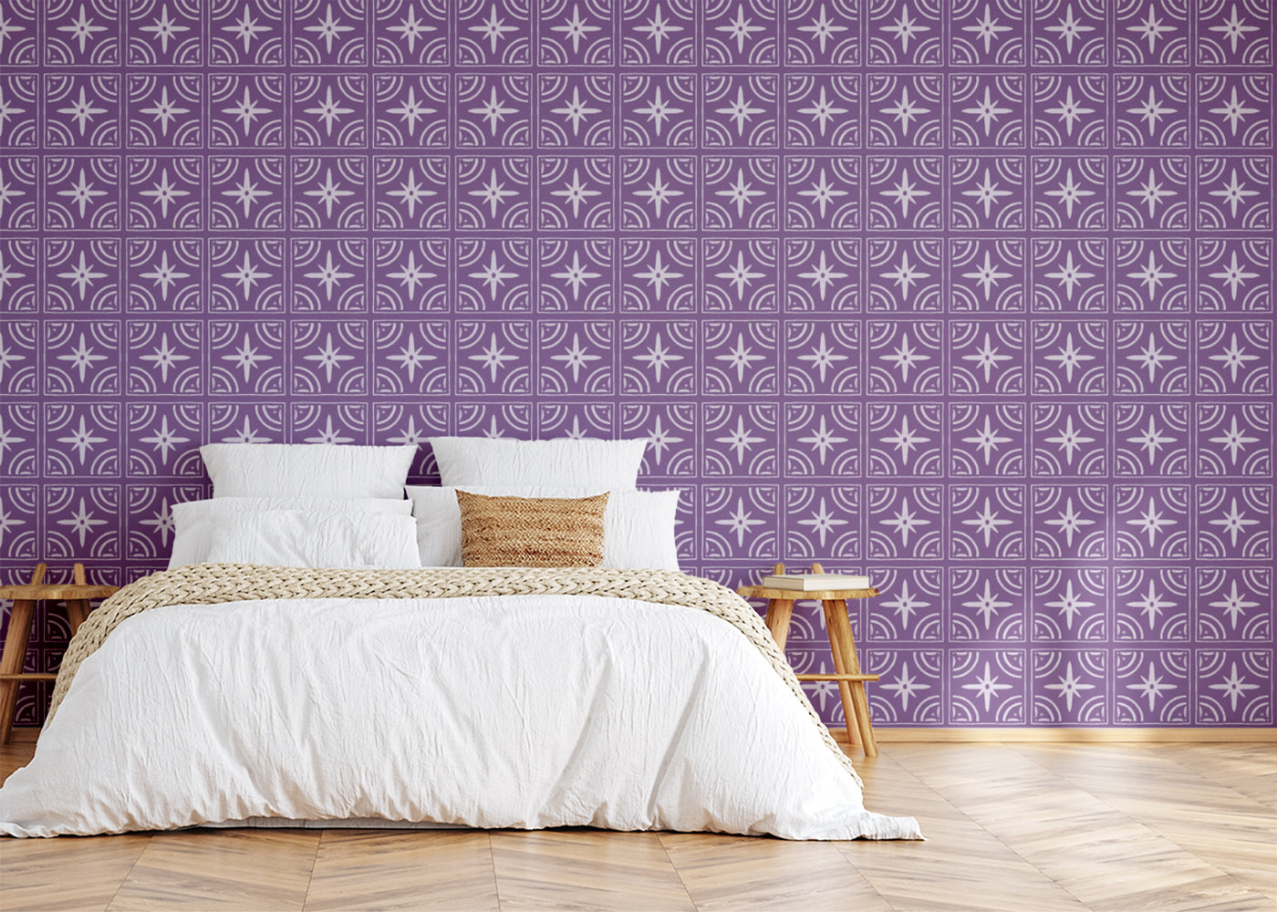 Celestial Ripples Tiles - Purple