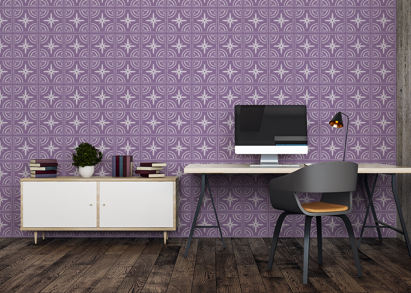 Celestial Ripples Tiles - Purple