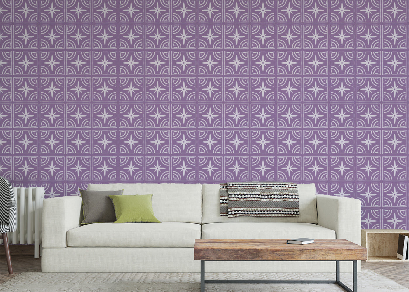 Celestial Ripples Tiles - Purple