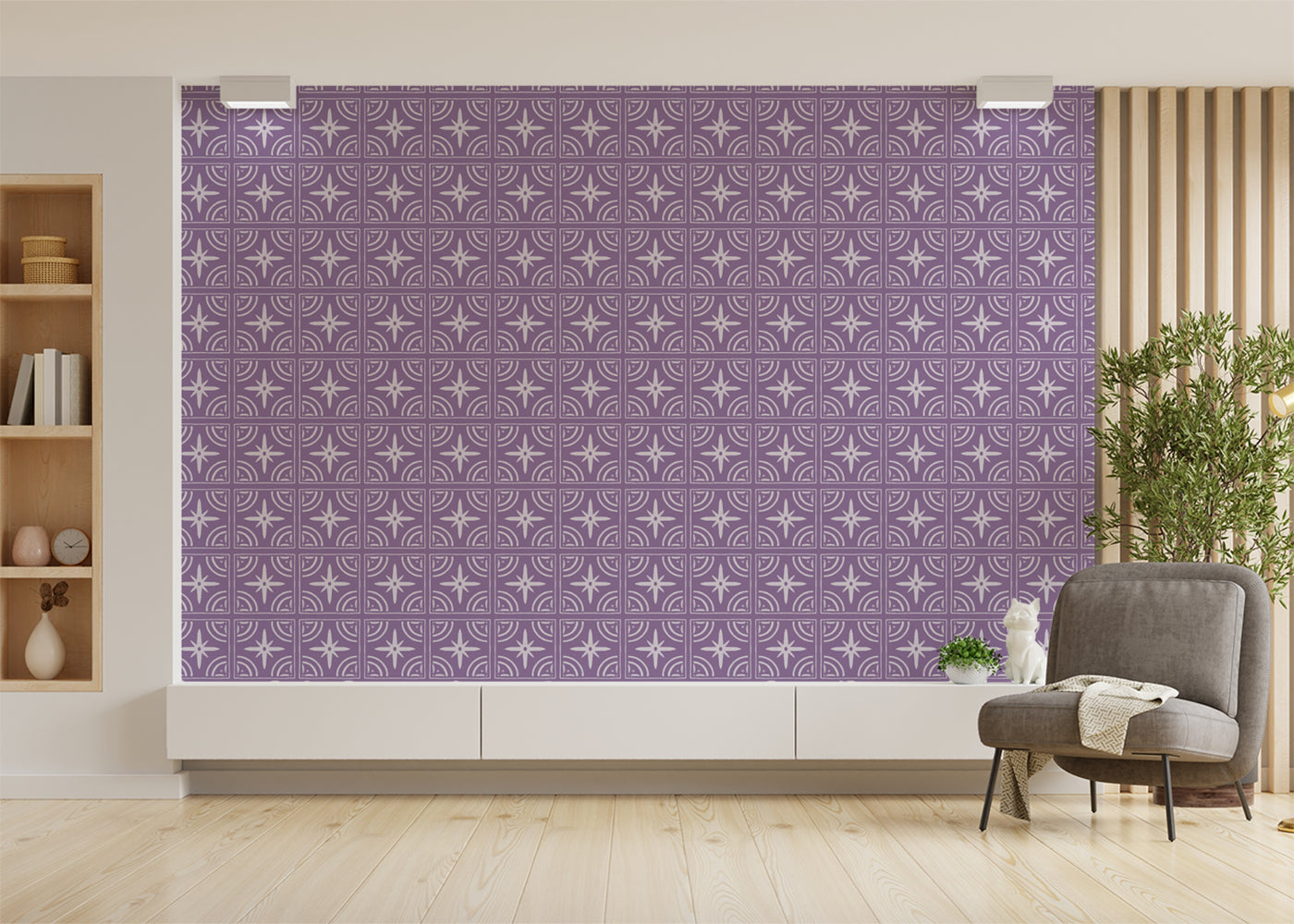 Celestial Ripples Tiles - Purple