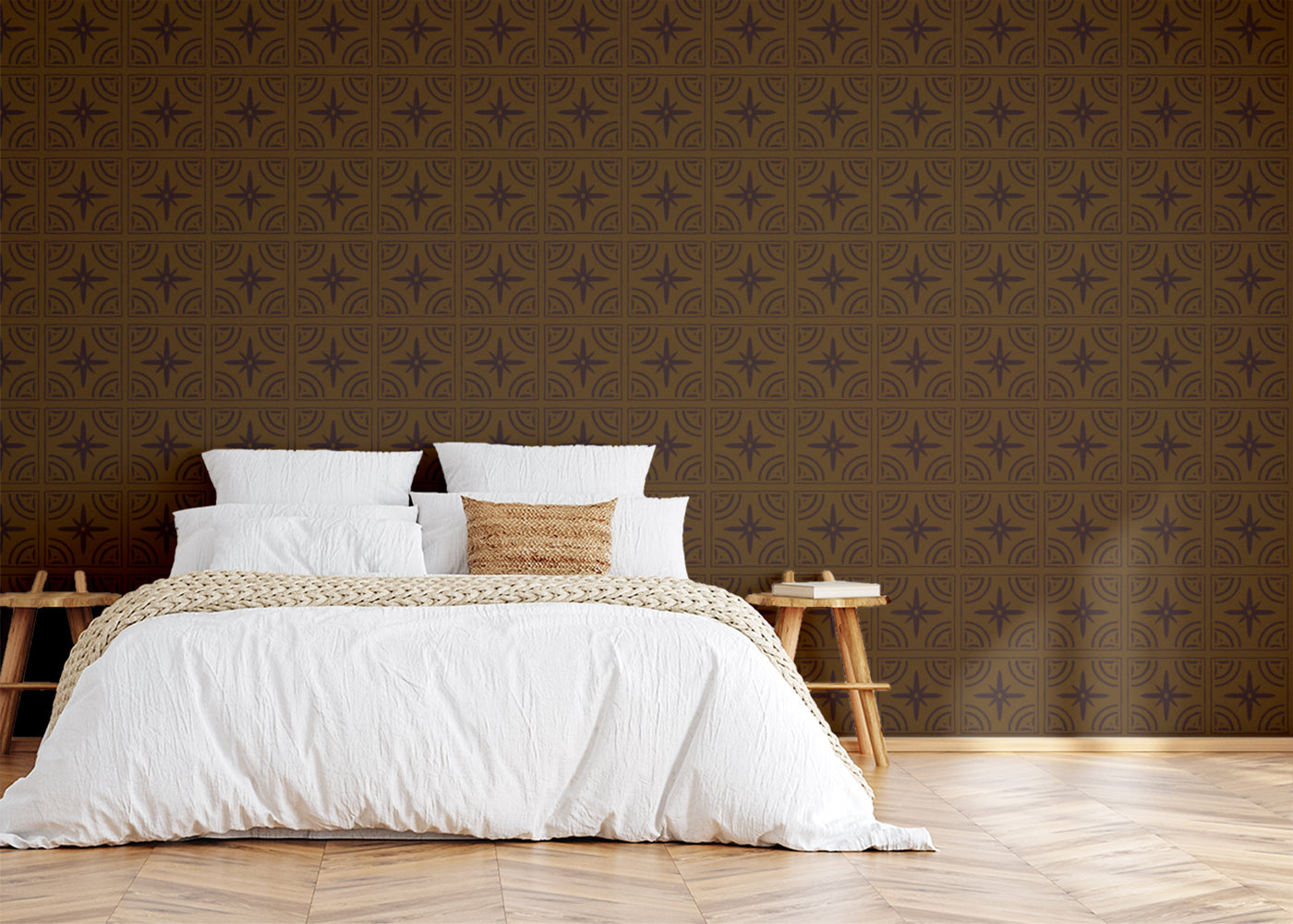 Celestial Ripples Tiles - Brown