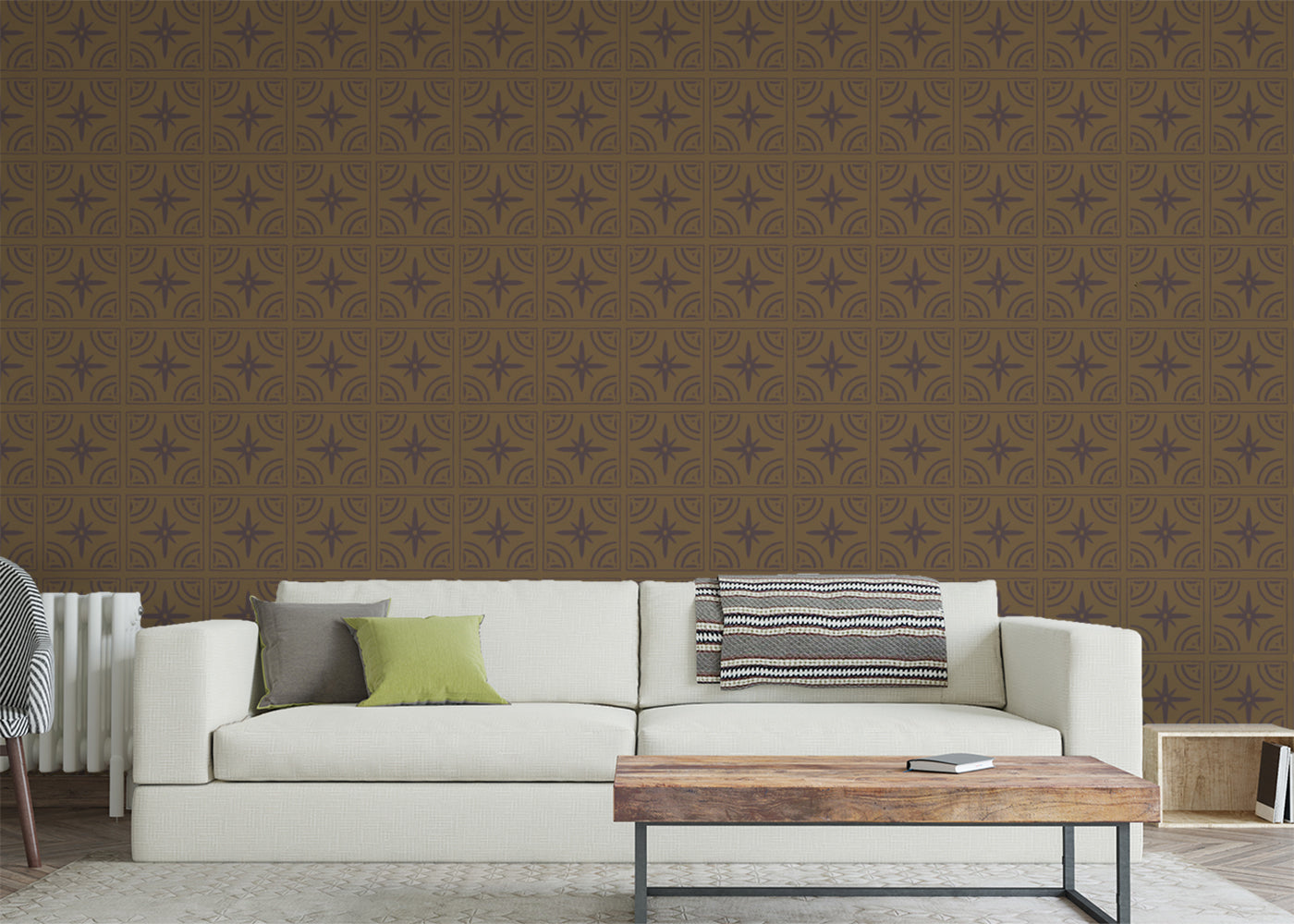 Celestial Ripples Tiles - Brown