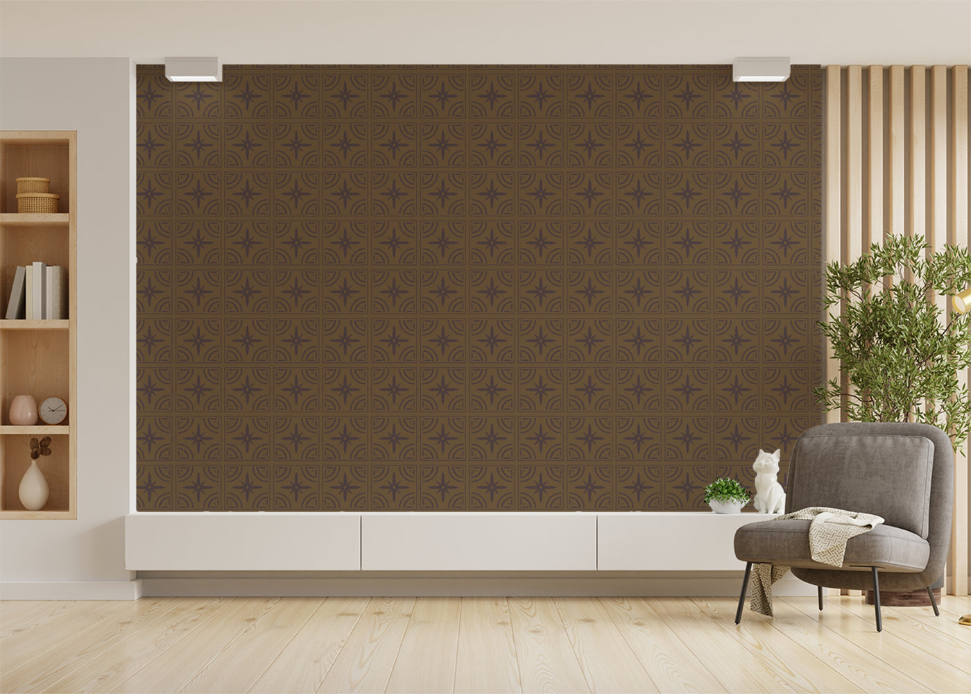 Celestial Ripples Tiles - Brown