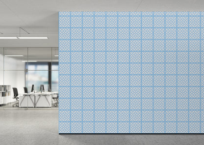 Geometric Blossom Tiles - Blue