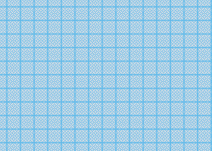Geometric Blossom Tiles - Blue