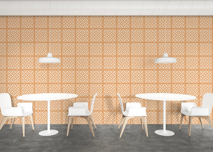 Geometric Blossom Tiles - Orange