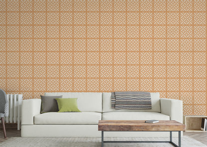 Geometric Blossom Tiles - Orange