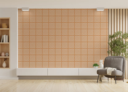 Geometric Blossom Tiles - Orange