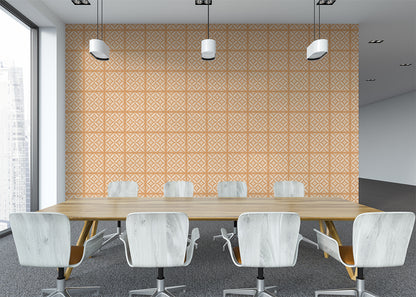 Geometric Blossom Tiles - Orange