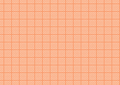 Geometric Blossom Tiles - Orange