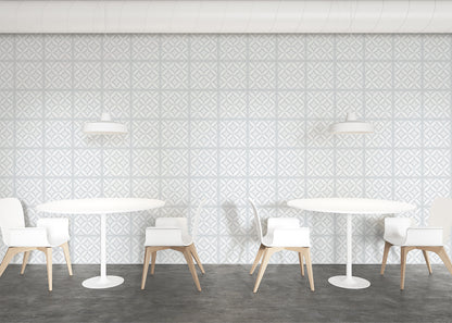 Geometric Blossom Tiles - Gray