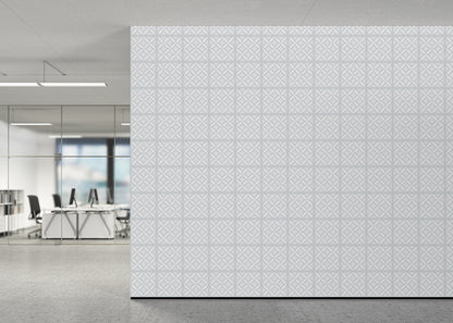 Geometric Blossom Tiles - Gray