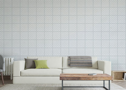 Geometric Blossom Tiles - Gray