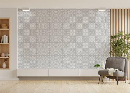 Geometric Blossom Tiles - Gray