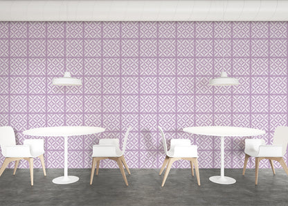 Geometric Blossom Tiles - Purple