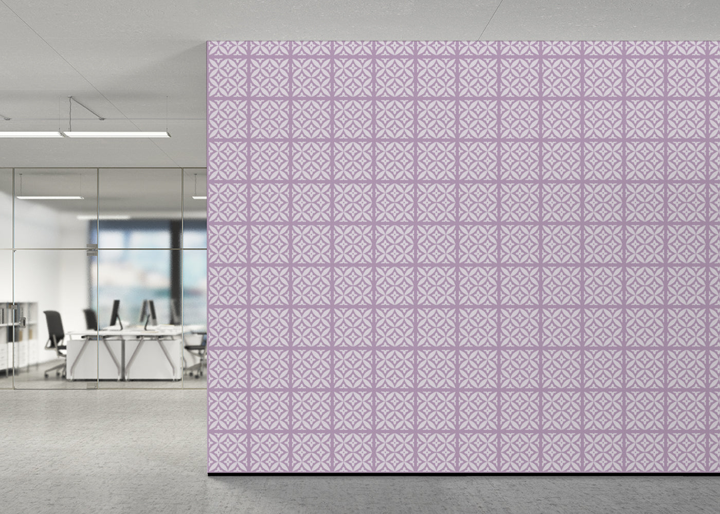 Geometric Blossom Tiles - Purple