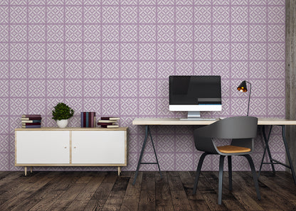 Geometric Blossom Tiles - Purple