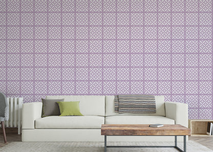 Geometric Blossom Tiles - Purple