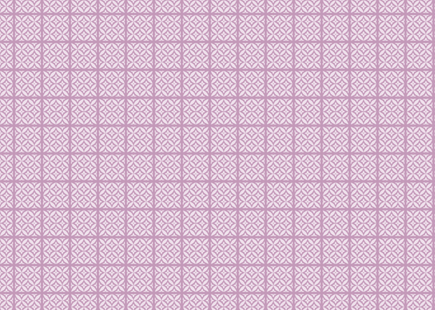 Geometric Blossom Tiles - Purple