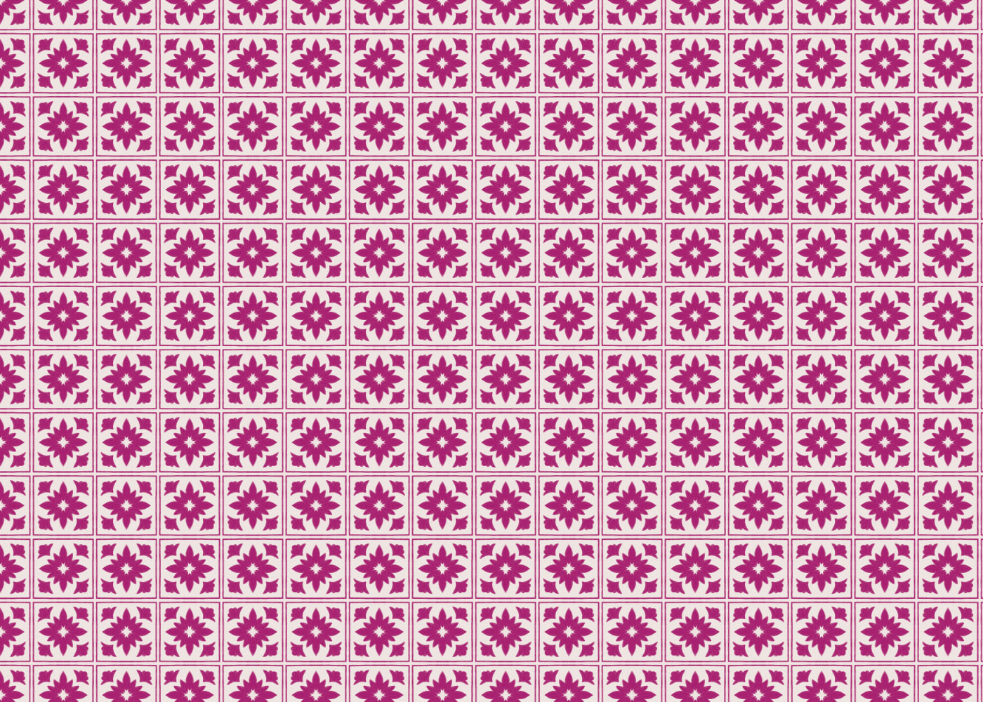 Floret Squares Tiles - Pink