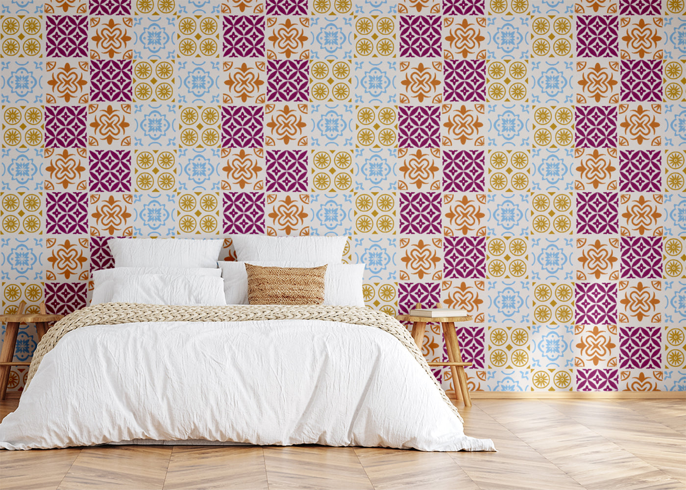 Patchwork Elegance Tiles - Multicolor