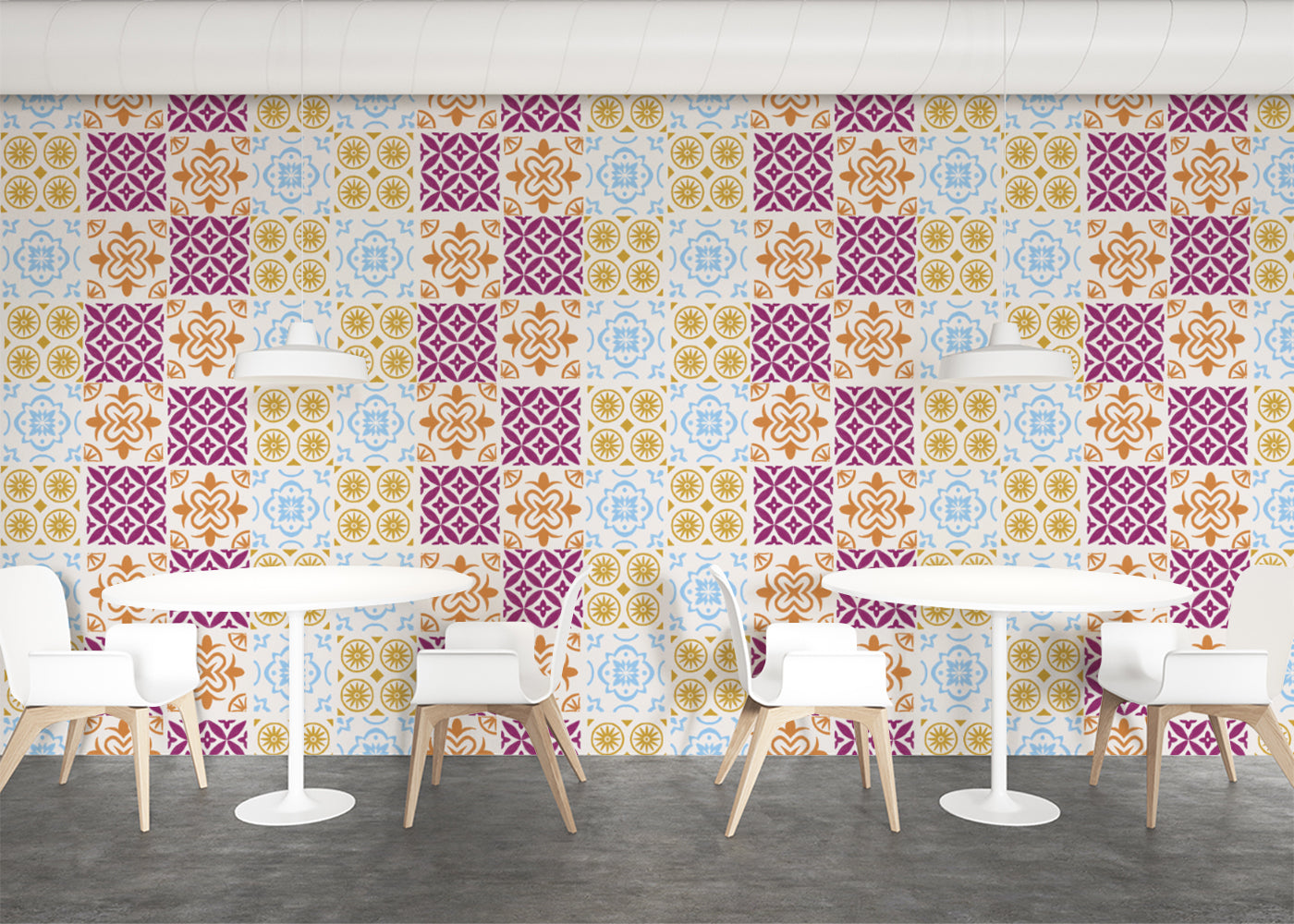 Patchwork Elegance Tiles - Multicolor