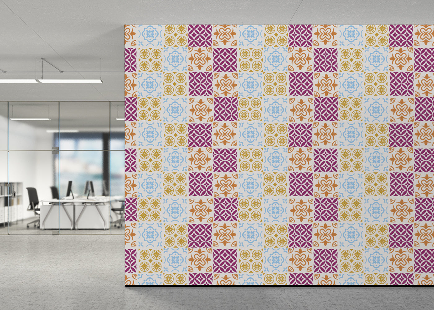 Patchwork Elegance Tiles - Multicolor