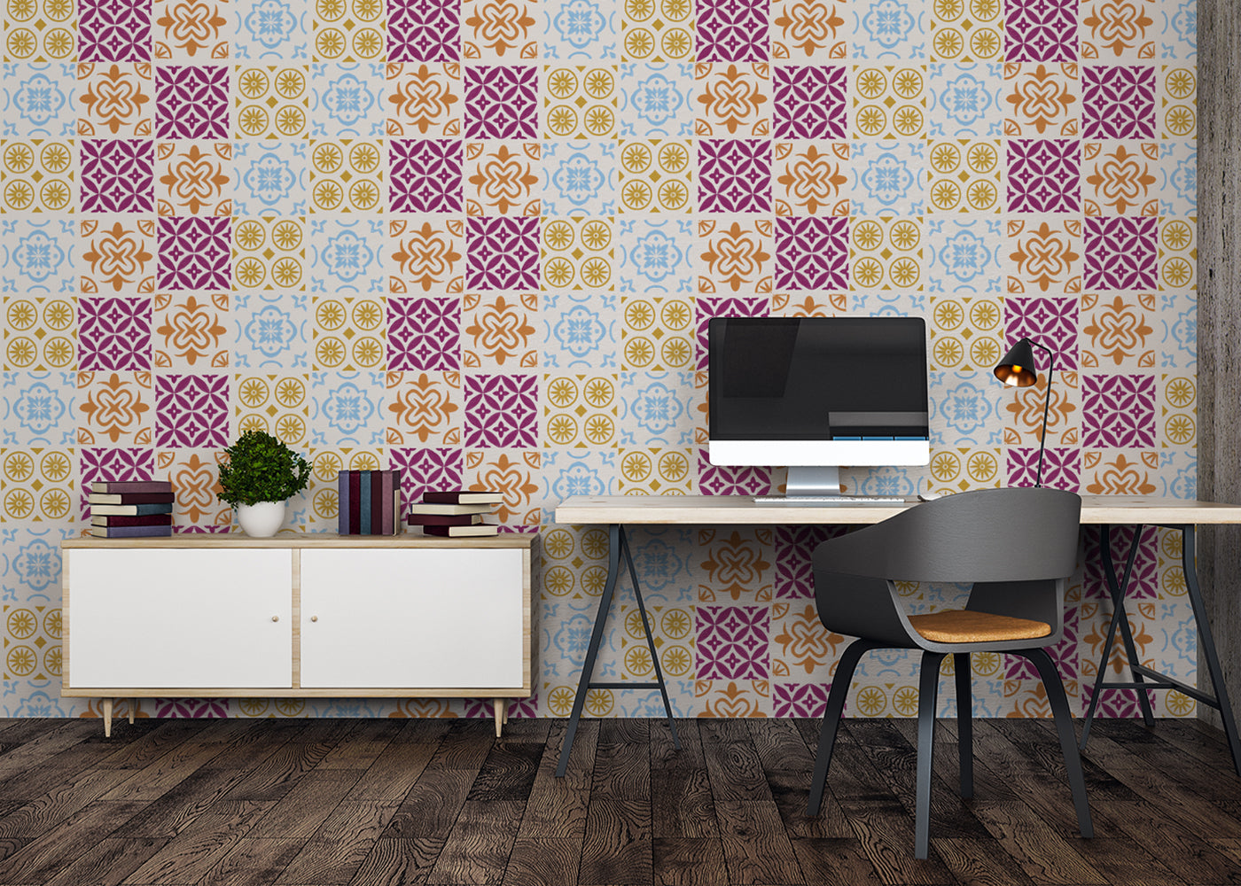 Patchwork Elegance Tiles - Multicolor