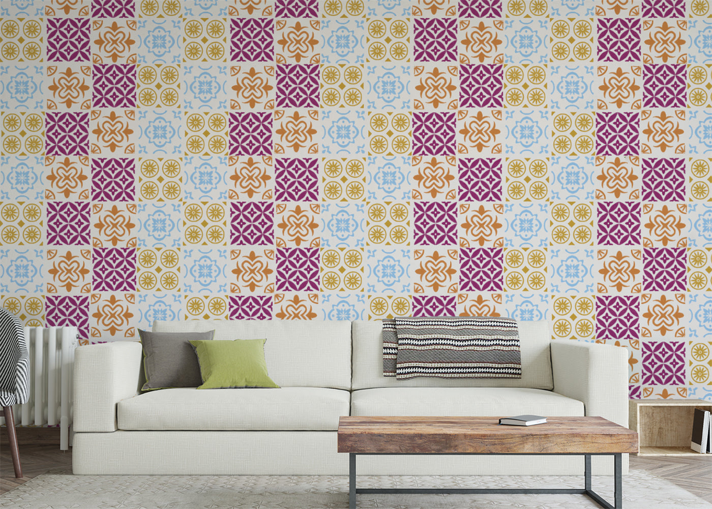 Patchwork Elegance Tiles - Multicolor