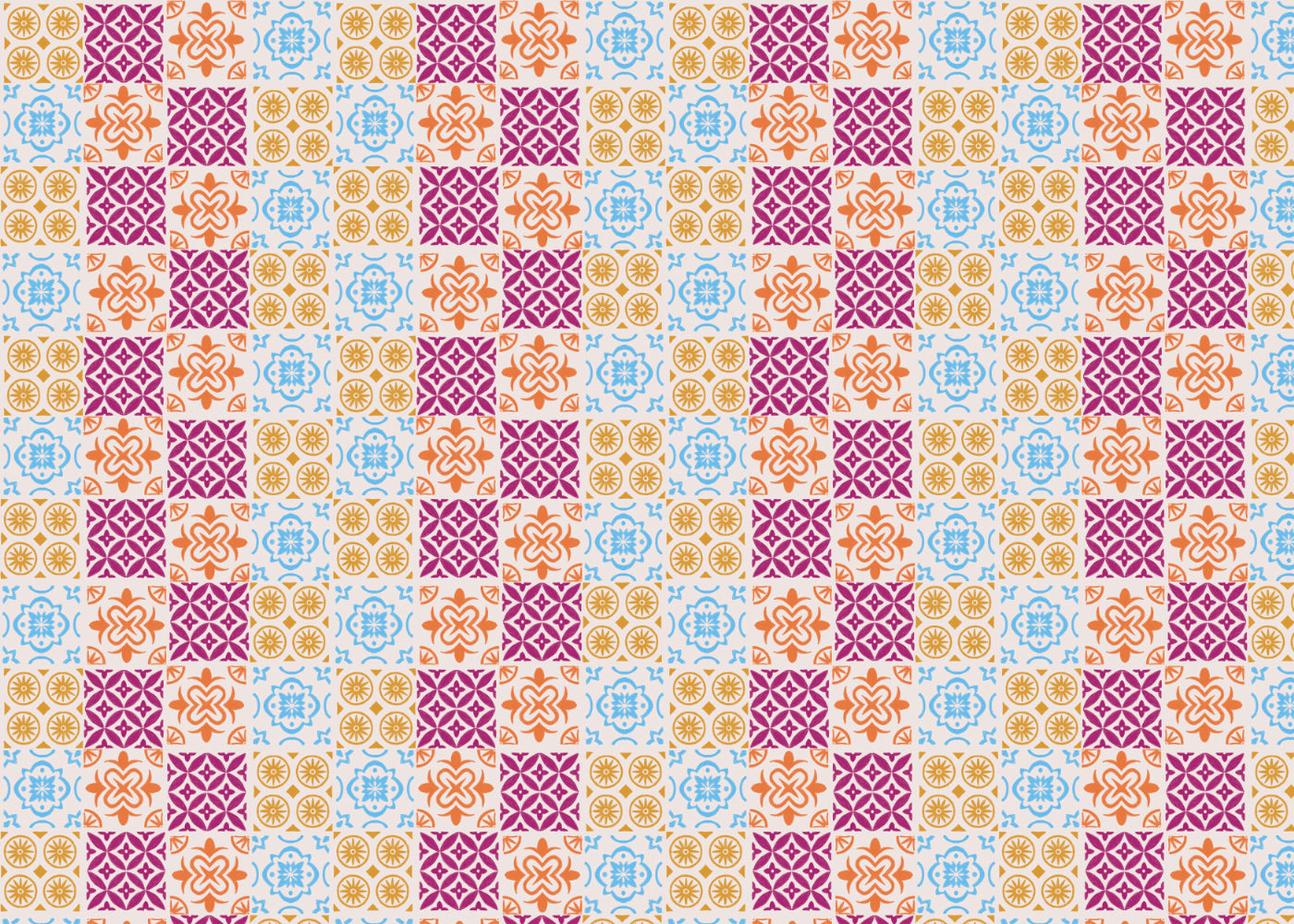 Patchwork Elegance Tiles - Multicolor