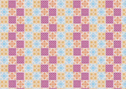 Patchwork Elegance Tiles - Multicolor