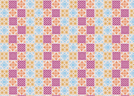 Patchwork Elegance Tiles - Multicolor