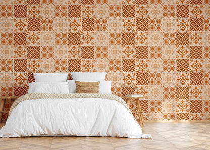 Patchwork Elegance Tiles - Orange