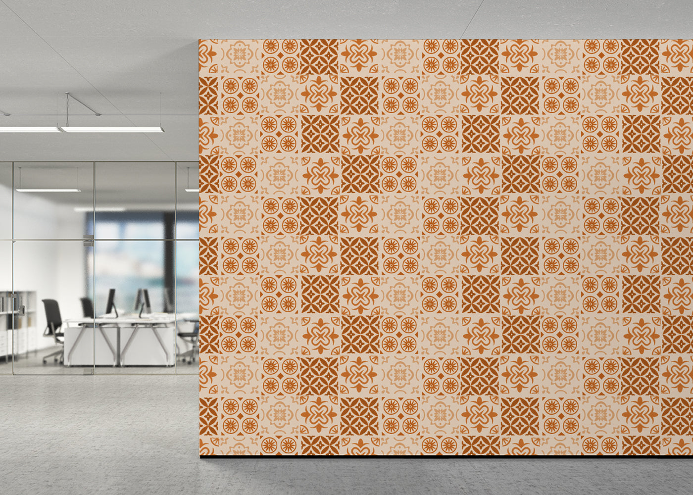 Patchwork Elegance Tiles - Orange
