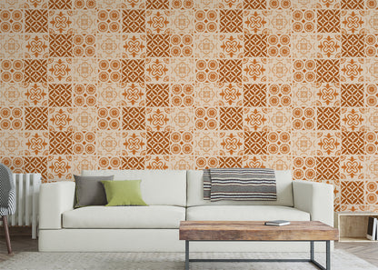 Patchwork Elegance Tiles - Orange