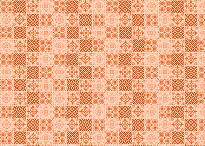 Patchwork Elegance Tiles - Orange