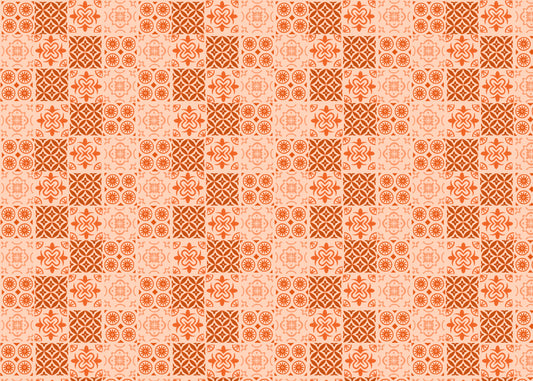 Patchwork Elegance Tiles - Orange